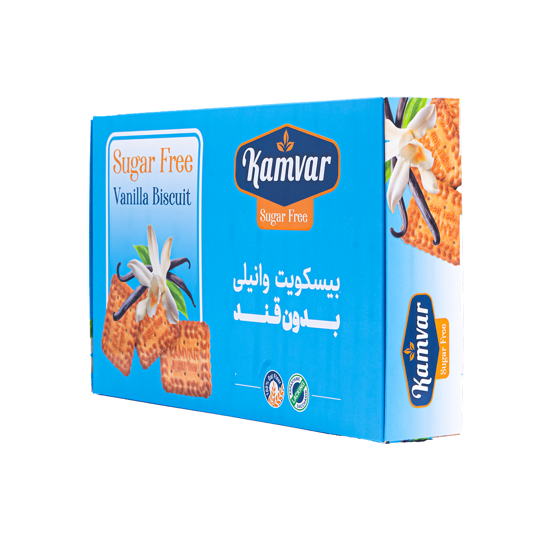 کامور بیسکوئیت وانیلی بدون قند 700گرم